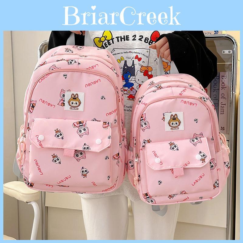 Labubu Childrens Cartoon Backpack For Girls With Waterproof Nylon Material And Large Capacity For School Use