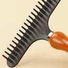 Wooden Handle Pet Comb for Long Thick Hair Stainless Steel Cleaning Carpet Rake  Dogs Puppy Cats