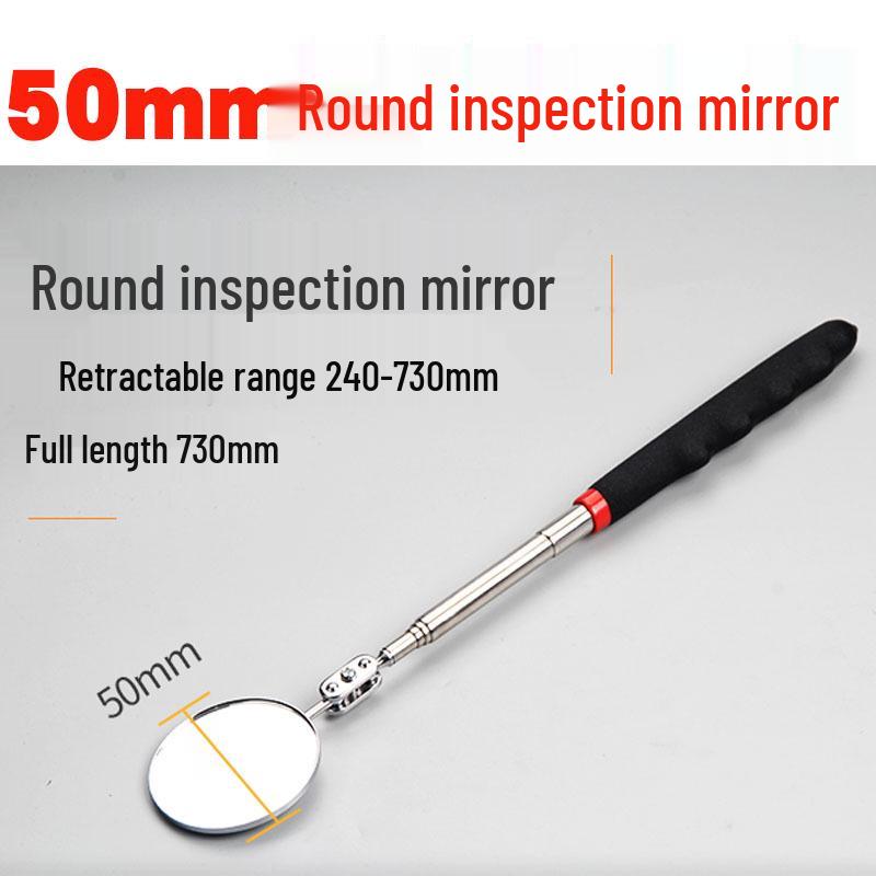 Universal Telescopic Reflective Mirror with Light – Small & Large for Car Repair, Shipyard, & Welding Inspection