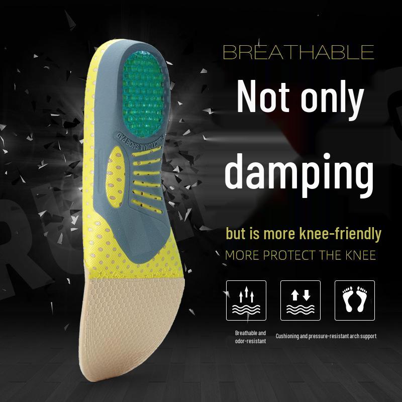 Sport Shock-Absorbing Insoles for Flat Foot Arch Support - Unisex Running & Basketball