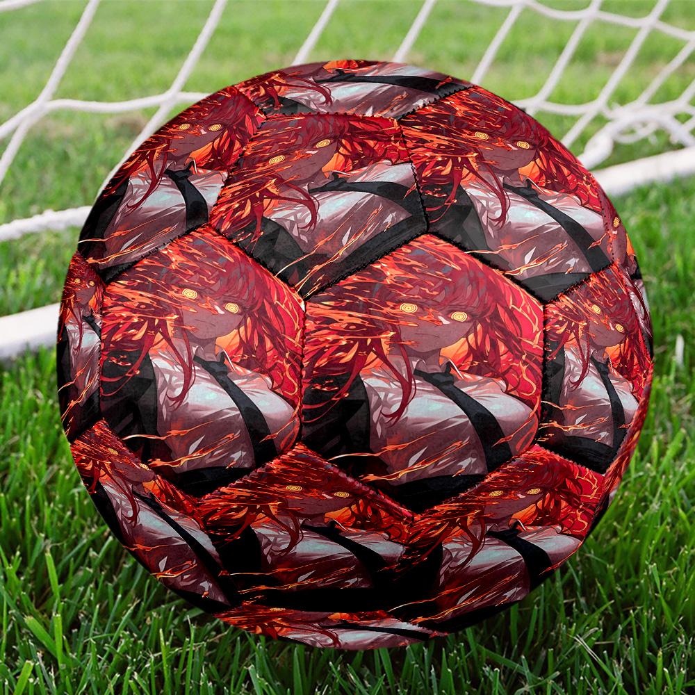 Makima Chainsaw Man Print Size 5 Soccer Ball, Standard Match Football for Sports Game and Team Practice, Ideal Gift for Soccer Fans