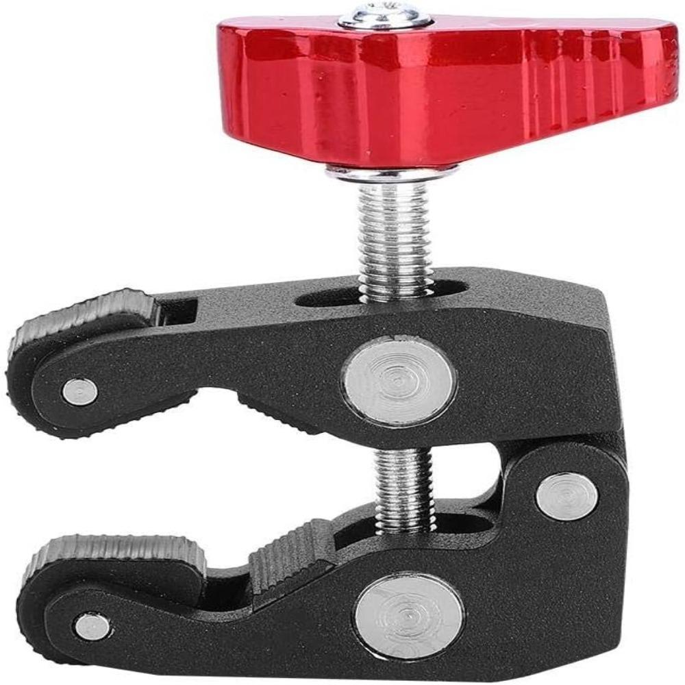 1pc 1/4" Thread Hole Photography Clamp 4kg Capacity Cross Bar Mount Desk Clamp Clip Crab Clamp Holder For Monitor Setup