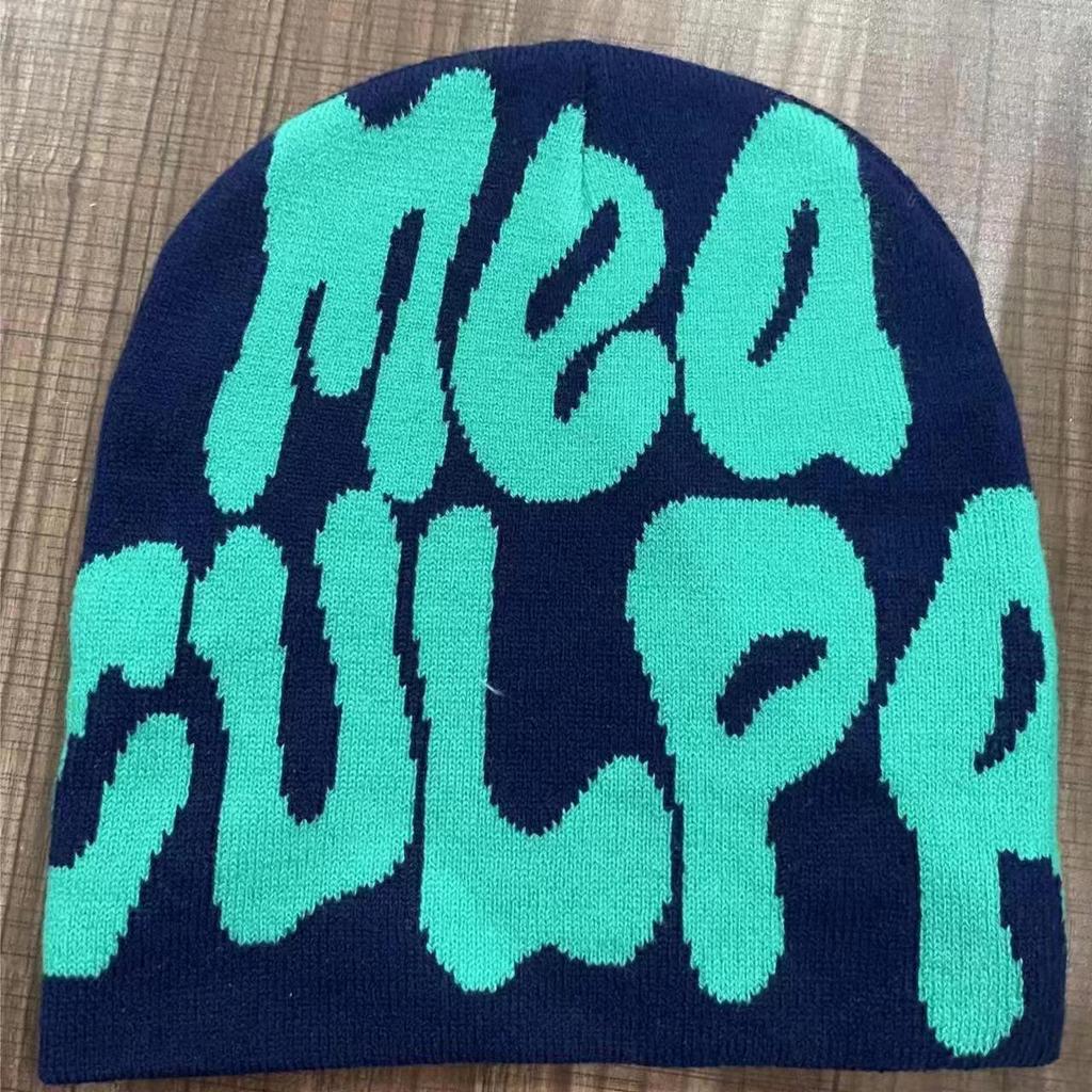 European and American Trendy Letter Jacquard Beanie - Cross-Border Hot-Selling Pullover Knit Hat