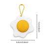 Boys Girls Simulation Fried Egg Pendant Sensory Bag Pendant Fidget Keychain 3D Printed Funny Finger Button Pendant ADHD Anxiety