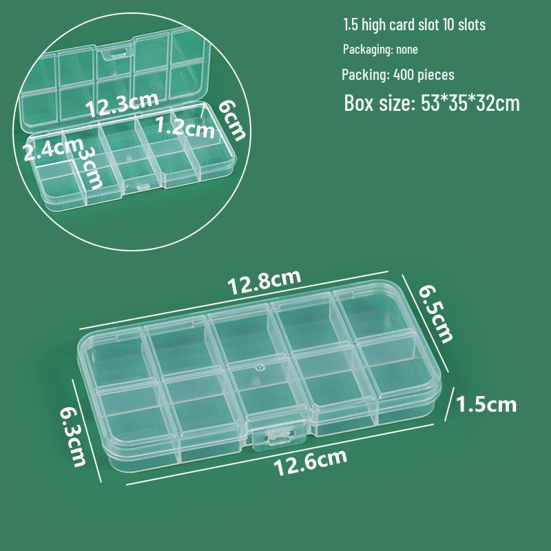 Multi-Card Slot Anti-Contamination Transparent Storage Box: 10, 15, 24, 28-Grid Options