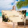 Merry Christmas Background Cute Single sided Printed Beach Towel Home Decoration Bath Towel 75x150cm Bathroom