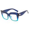 Oversized Women's Glasses Frame  Fashion Blue Purple Computer Eyeglasses Men Retro Square Frames Transparent Lens Eyewear