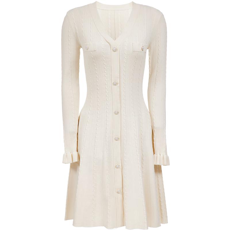 

VEROMODA Women s A-line Ruffle Knit Dress