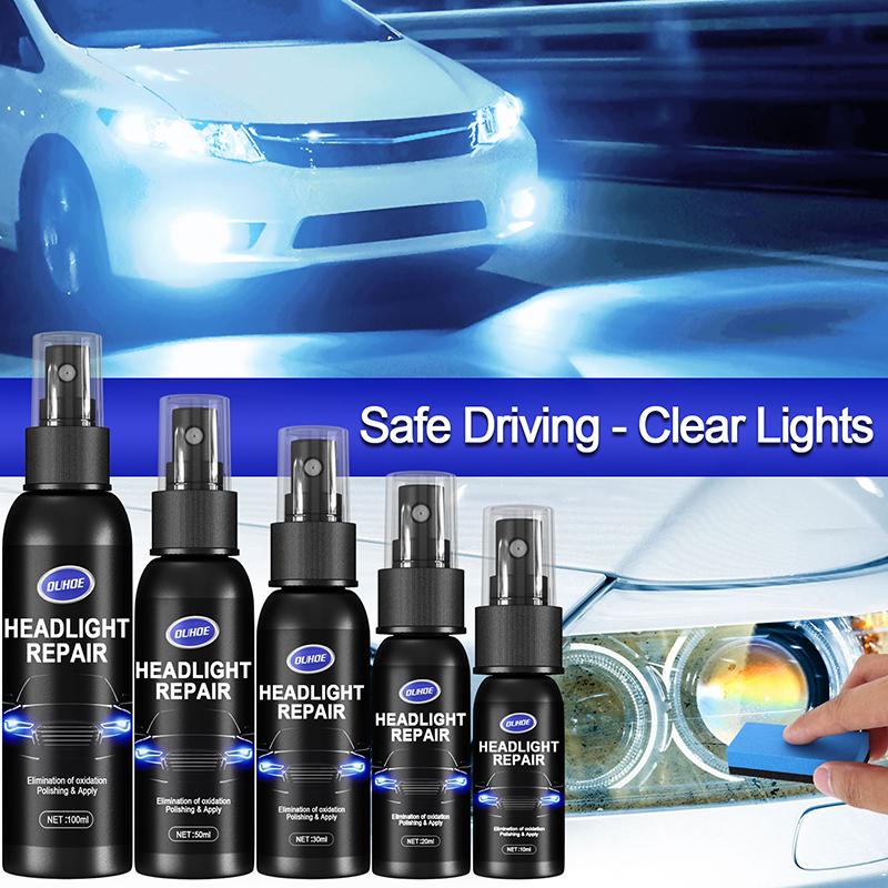Autolicht-Restaurationsflüssigkeit Entfernt Oxidationsschmutz Auto-Scheinwerfer-Reparatur-Spray Polierflüssigkeit für Auto-Scheinwerfer-Reparatur-Spray