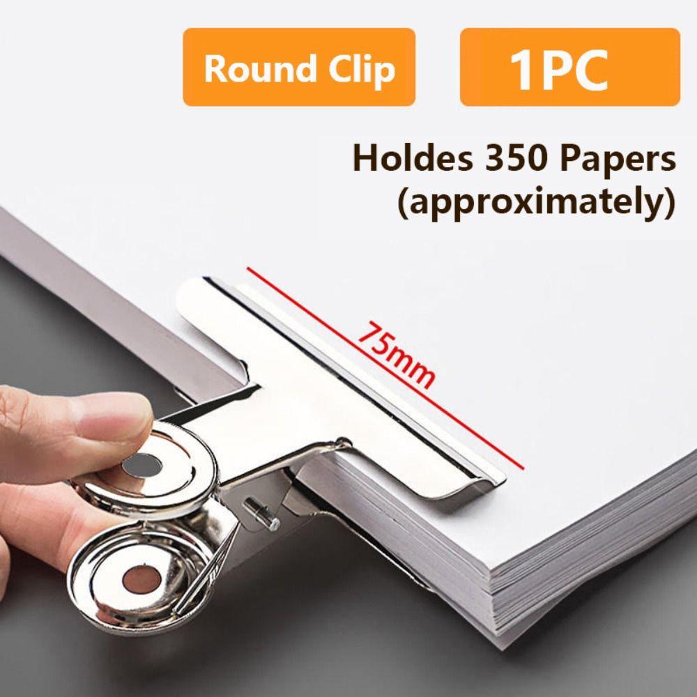 

Универсальная круглая клипса Металлическая канцелярская клипса Простая папка для билетов Студенты 75mm-Round