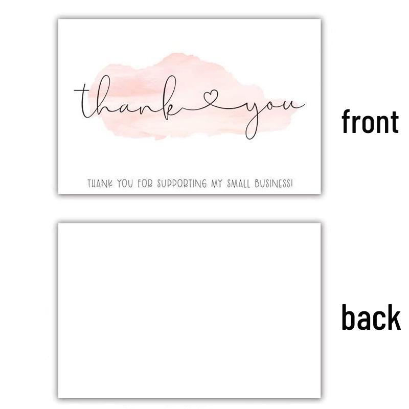 Pink Thank You Gift Card Tags for Packaging Decoration
