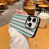 Fresh And Minimalist Striped Design Phone Case For IPhone 17 Air 16 15 14 Plus 13 12 11 Pro Max Shockproof Leather Vintage Cover