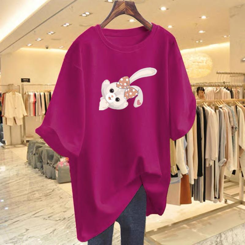 Cotton T-shirt short-sleeved women's 2025 new clothes summer foreign style half-sleeved top summer wear