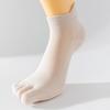 Female Summer Mesh Cotton Anti Pilling Anti Skid Short Tube Five Finger Socks