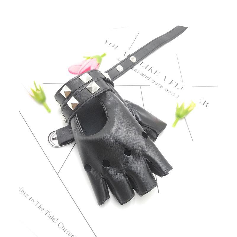 

Rivet Women s Team Black Red Punk Jazz Rap Half Finger Black All yards