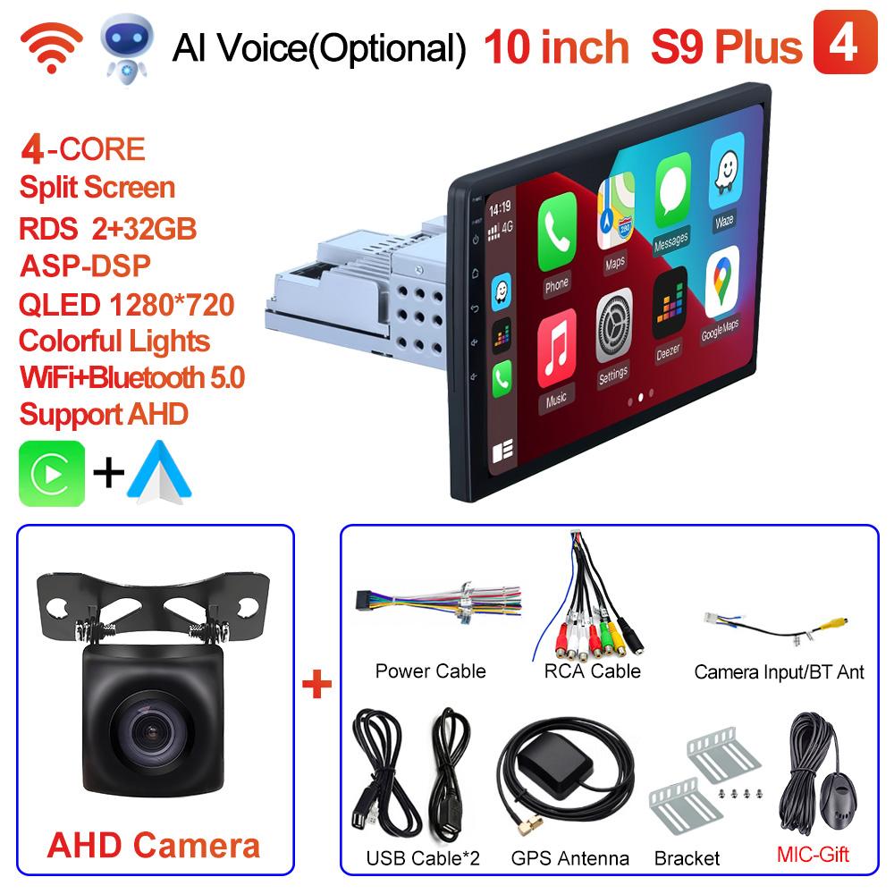 7'' 9'' 10'' 8Core Android 1Din Car Multimedia CarPlay Universal Navigation GPS 1 DIN Headunit Auto Radio Audio Stereo Dvd