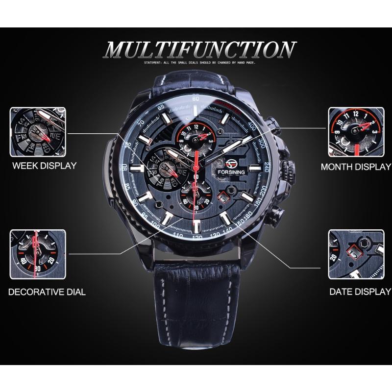 Forsining Waterproof Multifunctional Mechanical Watch Men's Mechanical Watch