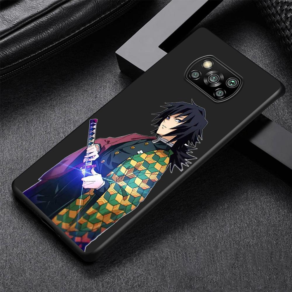 Anime Kreslený Pouzdro na Telefon Demon Blade pro Xiaomi Poco X3 NFC M3 X4 Pocophone F1 M4 Pro F3 GT Měkké Silikonové Černé Kryt Shell