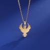Dawapara Phoenix Guardian Animal Necklace Mythology Bird Pendant Protection Strength Symbol Stainless Steel Women Necklace