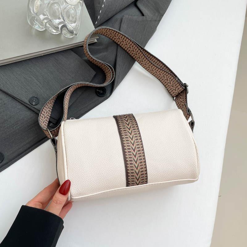 Fashion large-capacity women's bags, new retro casual bags, trendy shoulder oblique span bags, contrasting pillow bags