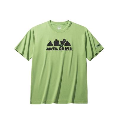 Comfortable Breathable Round Neck Letter Short Sleeve T-Shirt Unisex Tops Starry-Green 172528115-3