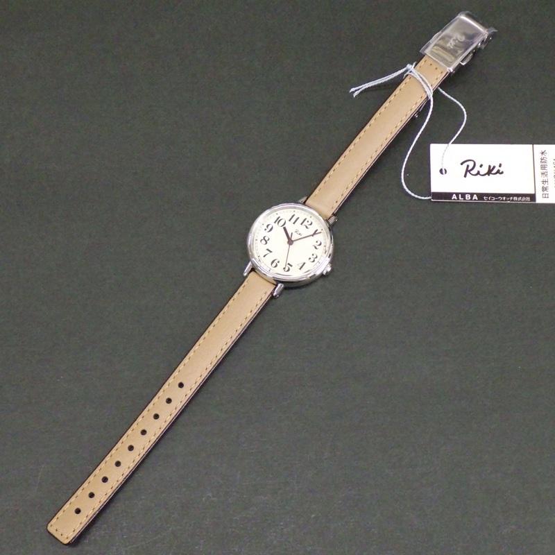 SEIKO ALBA Riki AKQK461 Arabic Chestnut Brown Leather Band Watch for Price Numerals, Women's Perfect