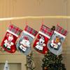Large 3D Christmas Doll Stocking Gift Bag for Kids