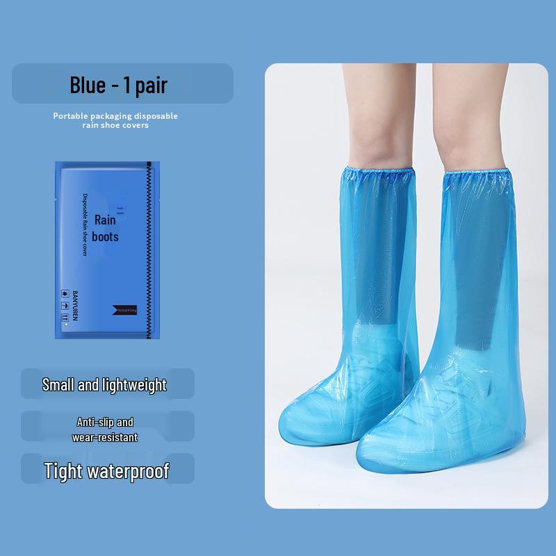 Portable Waterproof Thick Transparent Disposable Shoe Covers - Individually Packed for Outdoor Use