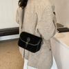 Women Solid Color PU Leather Shoulder Bag, Classic Flap Design Elegant Casual Versatile Daily Crossbody Handbag for Ladies