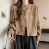 Women's Spring 2025 Retro Slimming Stand-Up Collar Jacket