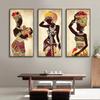 African Black Woman Canvas Painting Vintage Wall Art Figure Prints For Living Home Room Wall Decorative Pictures