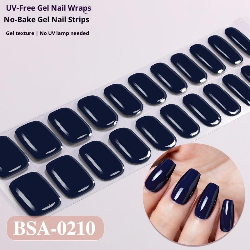 Europäischer und Amerikanischer Stil Einfarbige Nagelsticker UV-freie Gel-Nagelfolien Kein Backen Gel-Nagelsticker