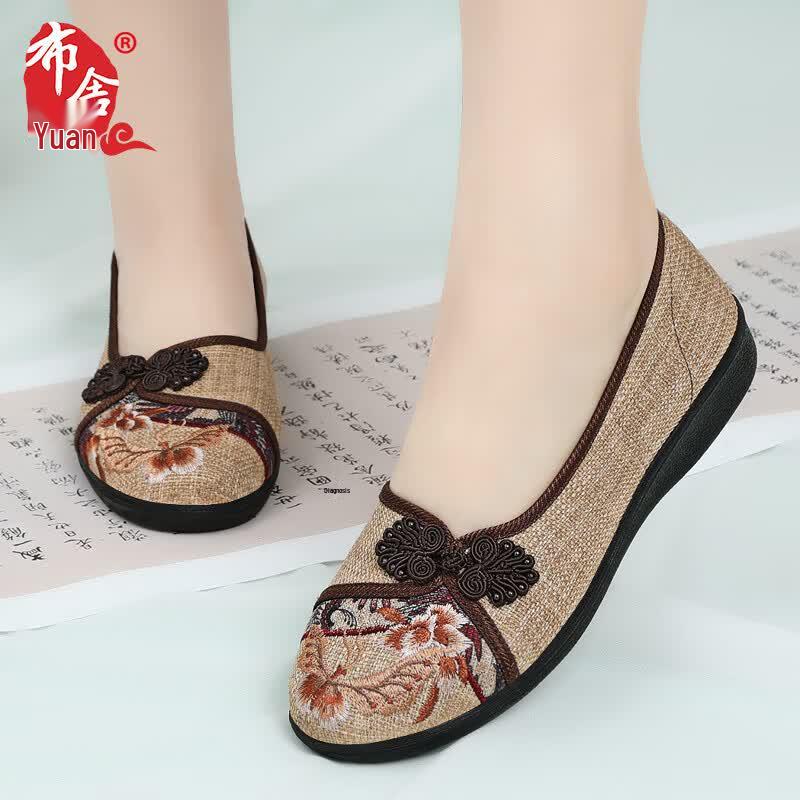 Women s Soft Sole Beijing Style Slip-On Shoes 37