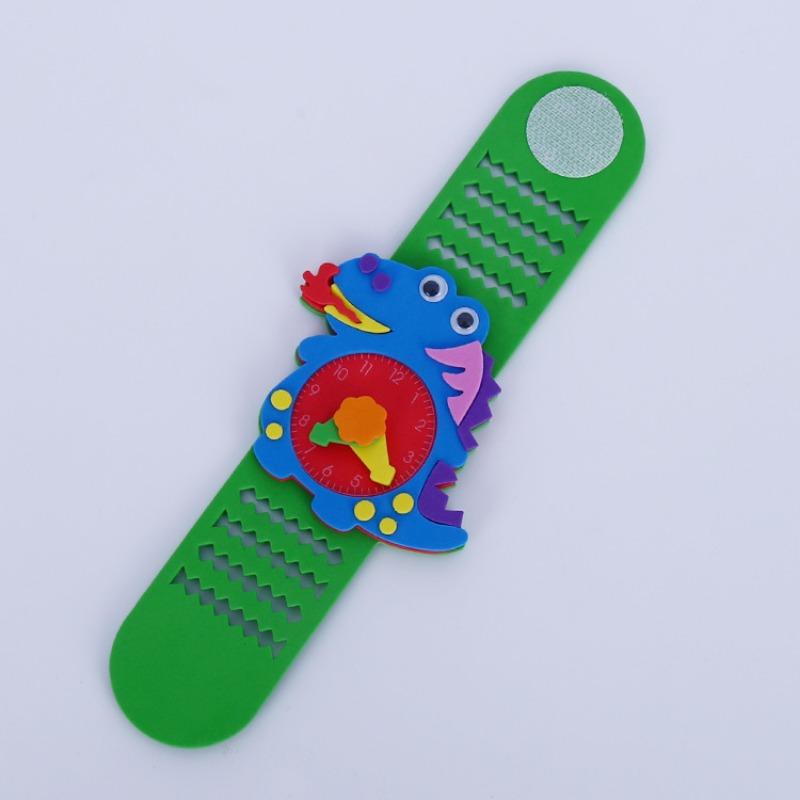 Children Kindergarten Handmade Diy Cartoon Animal Eva Watch Educational Toy Material Kit