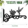 2PCS Metal Garden Hook Bracket Practical Wall Mounted Hummingbird Flower Pot Basket For Outdoor Indoor Hanging Plants Supplies