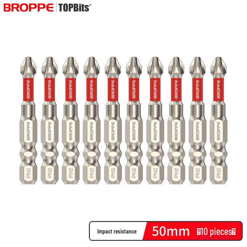 Impact-Resistant Magnetic Phillips Screwdriver Bit Set - High Torque, Non-Slip S2 for Electric Drills.