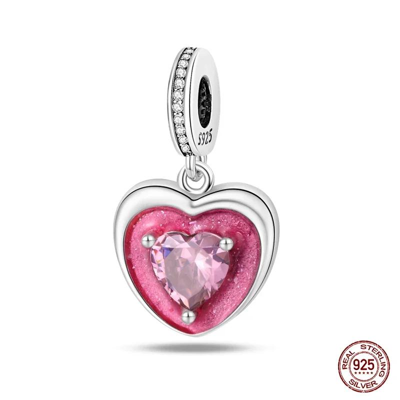 100% Copper Fashion Pink Princess Skirt Bag Lipstick Charms Beads Fit Original Bracelets Diy Jewelry Gifts