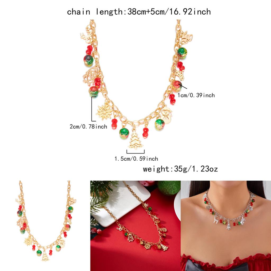 Cute Snowman Christmas Jewelry With Alloy Pendant For Holiday Gift