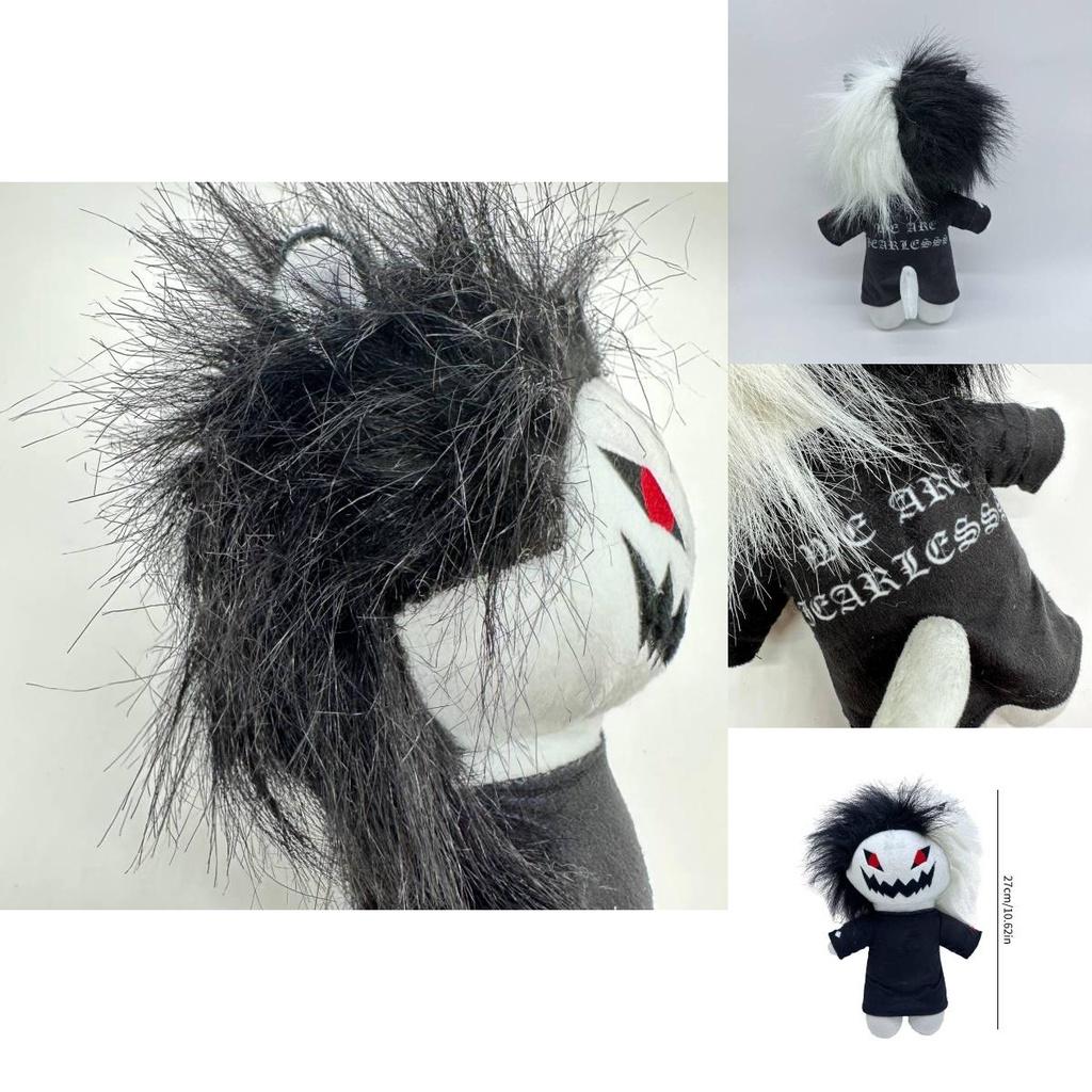 Zxc Cat Plush Halloween Black And White Grinning Cat Stuffed Toy 27cm/10.62in Height