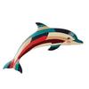 3Pcs/Set Wooden Geometric Dolphin Wall Decoration Coastal Nautical Home Office Living Room Wall Hanging Ornament Rustic Sea Animal Wall Art