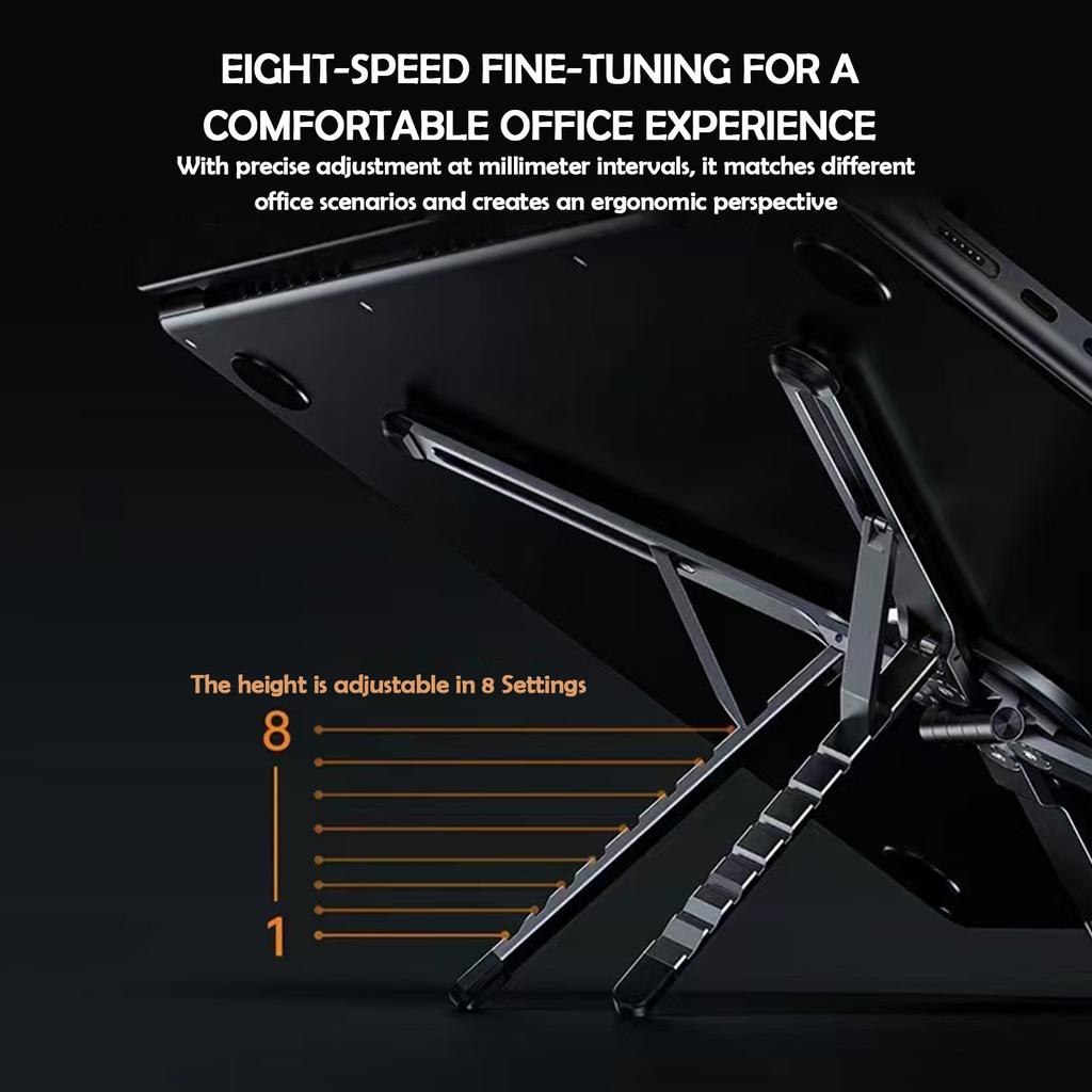 Adjustable Foldable Metal Tablet Stand Portable Desktop Holder Compatible with Multiple Devices for Office Home Use
