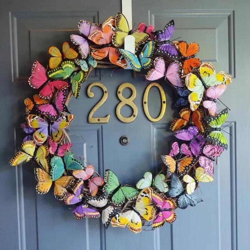 New Simulated Butterfly Garland Spring Decoration Hotel Restaurant Door Wall Hanging Childrens Room Decoration Wall Decoration