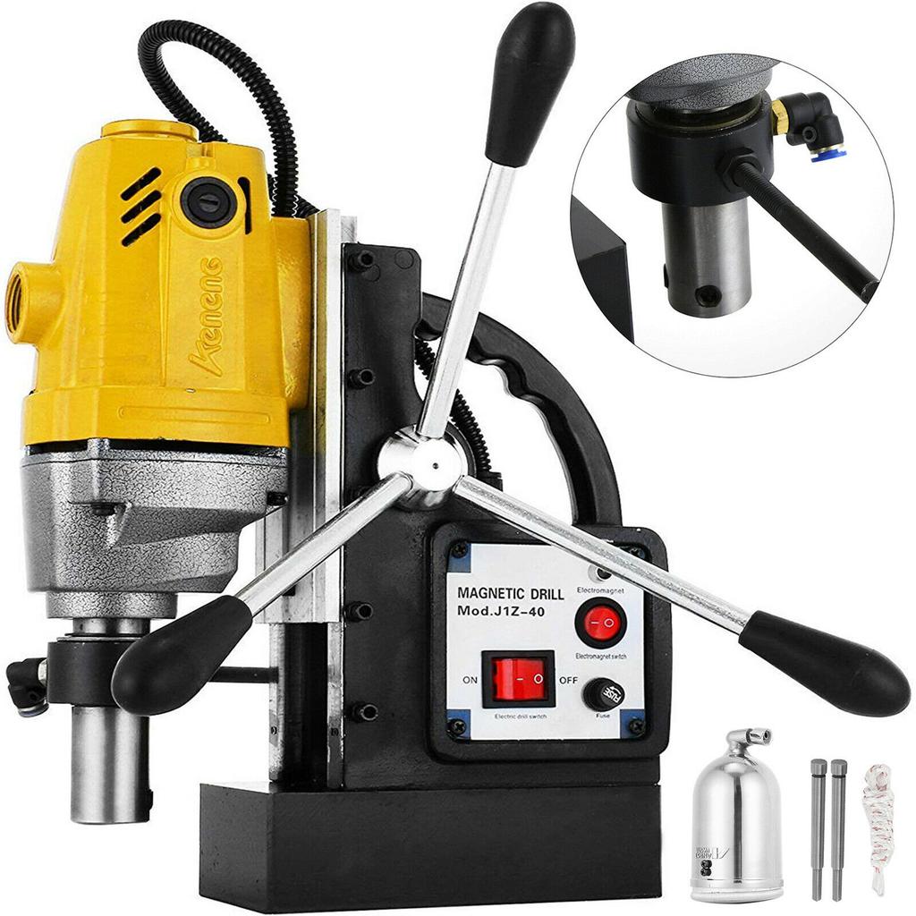 SucceBuy Magnetic Drill Press 980W 1100W 1200W Electric Bench Drilling Rig Machine Engineering Steel Structure MD40 MB23 BRM35