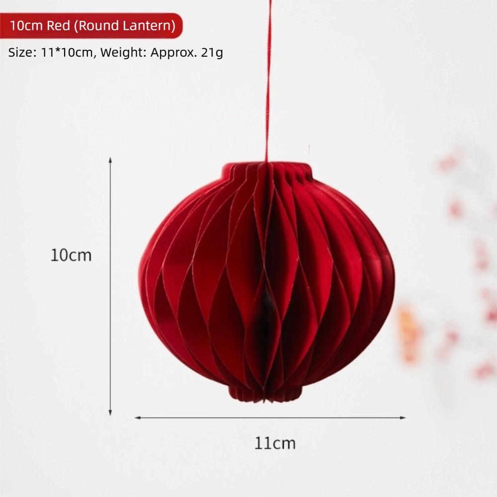 2026 Red Honeycomb New Year Decorations with Tassel Paper Christmas Tree Ornament Hanging Style Christmas Balls Patio Decor