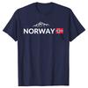 Funny Norway Flag Mountain Outdoor Graphic T-shirts Men Women's Fashion Casual Tshirt 100% Cotton Loose Oversized T Shirt