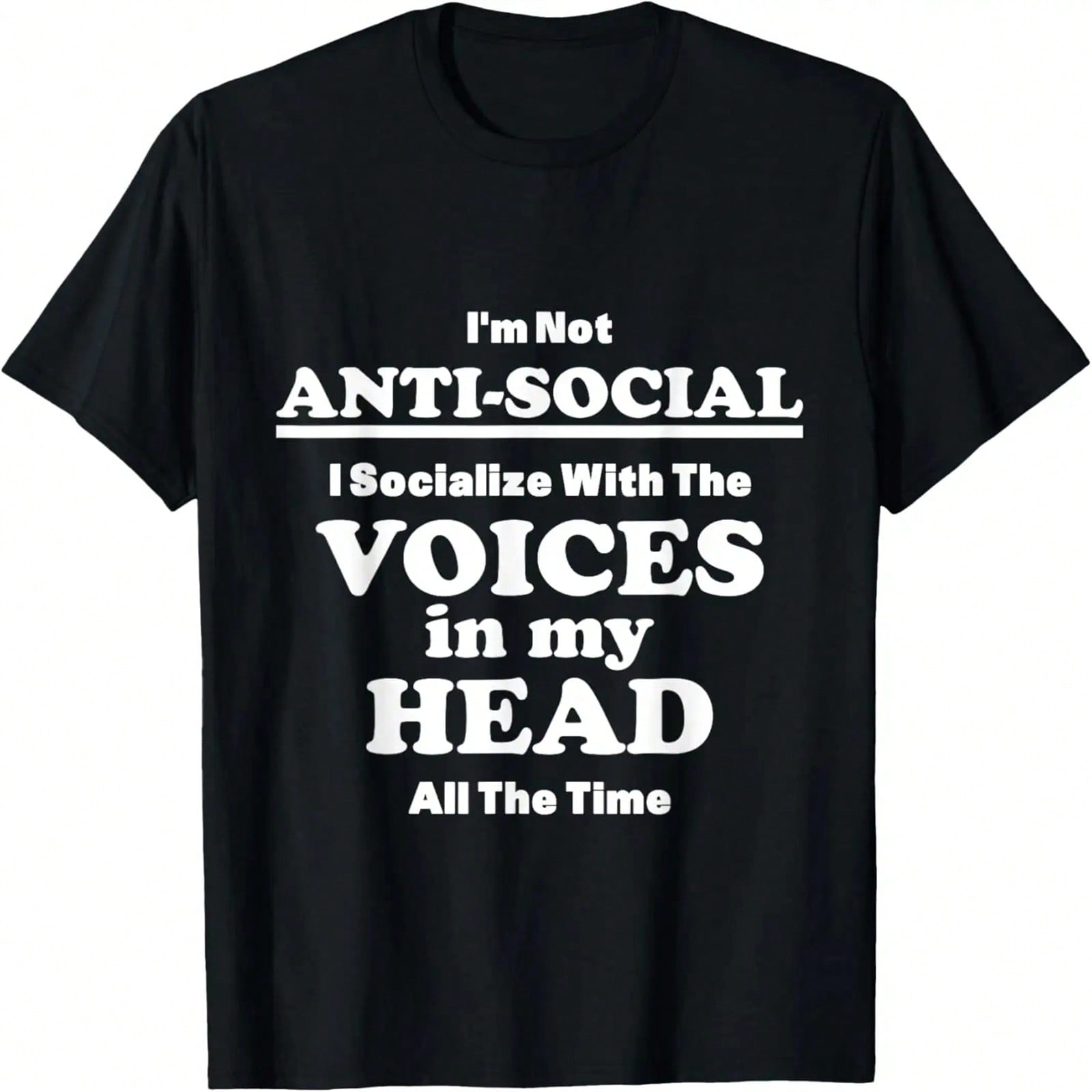 Introvert - I Socialize With The Voices In My Head T-Shirt S