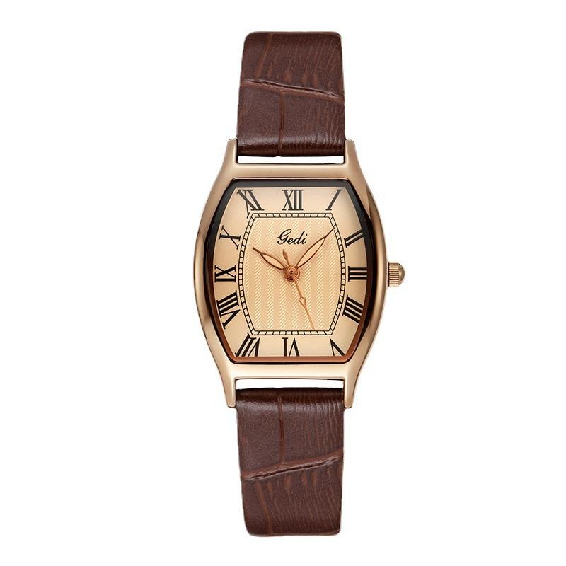Ladies Retro Style Wine Barrel Belt Watch Schoolgirl Simple Quartz Watch