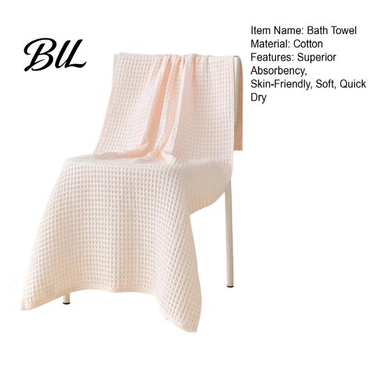 Soft Bath Towel for Family Cotton Waffle Towel, Large Absorbent Quick Dry Shower Hotel Style Towels Adults, Thickened Skin Friendly Bathroom