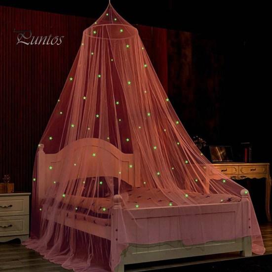 1 Set Practical Breathable Lightweight Bedcover Curtain Summer Stars Princess Bed Net Bedroom Supplies
