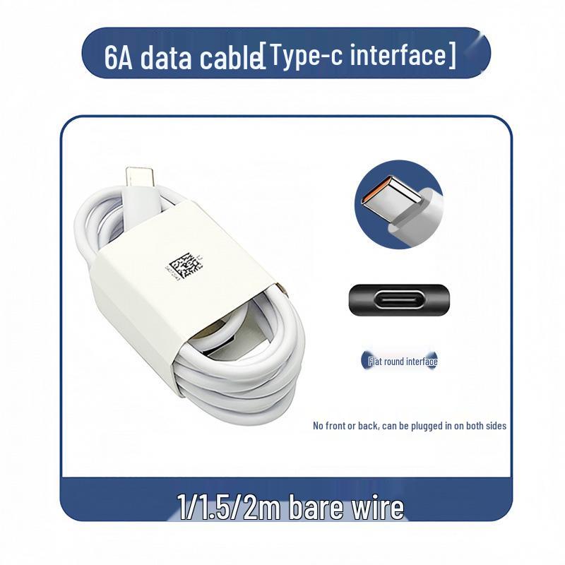 6A Fast Charging Type-C Cable for Huawei, Honor, Apple - 66W Compatibility 1 meter